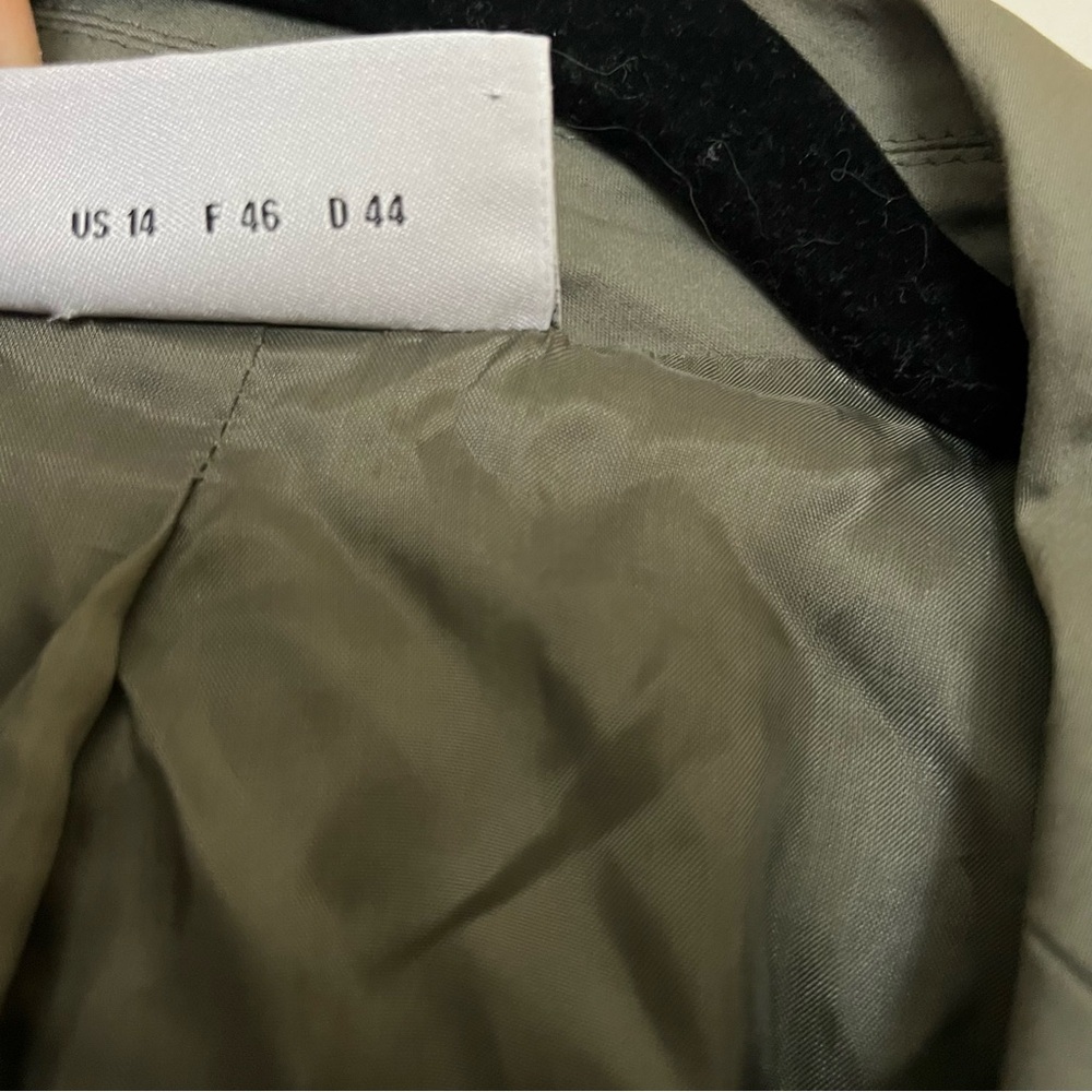 Akris Punto Olive Green Single-Breasted Blazer sz M-L - Picture 5 of 10
